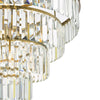 Rhapsody 6 Light Chandelier Crystal and Natural Brass close view picture of the shade