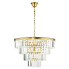 Rhapsody 6 Light Chandelier Crystal and Natural Brass picture on the white background