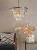 Rhapsody 6 Light Chandelier Crystal and Natural Brass life style picture