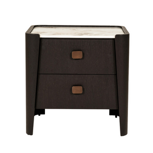 Compact bedside table for modern bedrooms.