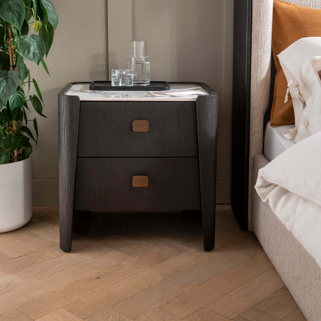Rhodes Bedside Table Small Ebony