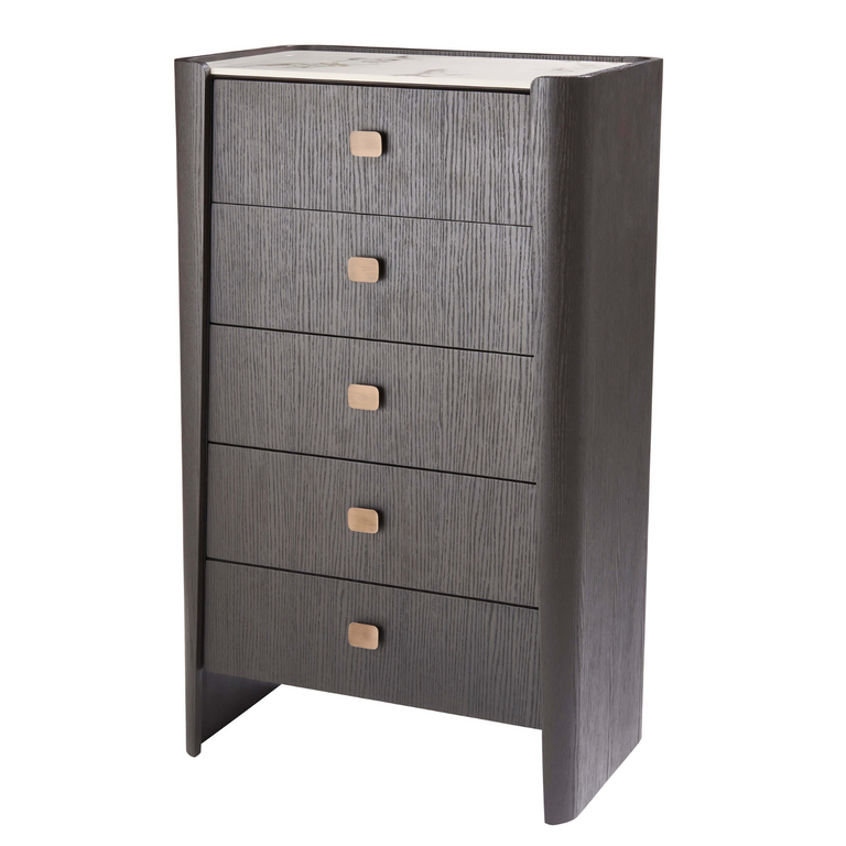 Rhodes Chest Of Drawer Tall Ebony