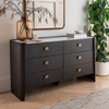 Contemporary style meets functionality in this chest of drawers.