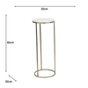 Ricardo White Marble Pillar Table