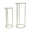 Ricardo White Marble Pillar Table