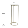 Ricardo White Marble Pillar Table