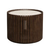 Ridges Round Coffee Table Teak with Porcelain Top wooden round coffee table