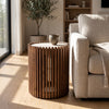 Ridges Teak Side Table with Porcelain Top lifestyle picture