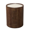 Ridges Teak Side Table with Porcelain Top round side table