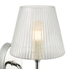 Rimaz Bathroom Wall Light Polished Chrome close view picture of the ribbed glass shade