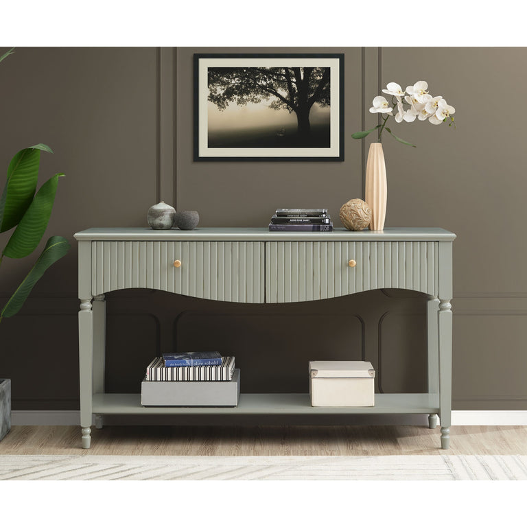 Ritz Large Console Table Olive Green