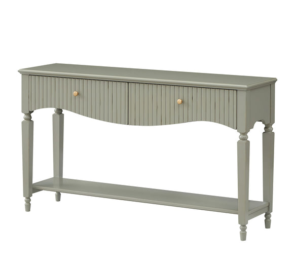 Ritz Large Console Table Olive Green picture on the white background