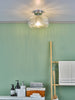 Riva Semi-Flush Bathroom Ceiling Light Polished Chrome IP44 life style picture