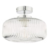 Riva Semi-Flush Bathroom Ceiling Light Polished Chrome IP44 picture on the white background