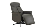 Modern Recliner Chair with USB Ports in Ash Color
