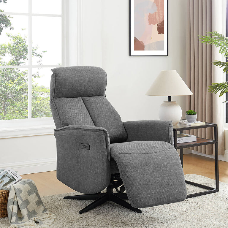 Riya Electric Reclining Accent Chair Charcoal