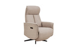 Riya Electric Reclining Accent Chair in Mushroom Color.
