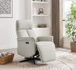 Stylish Electric Recliner Leather Chair in Stone Finish
