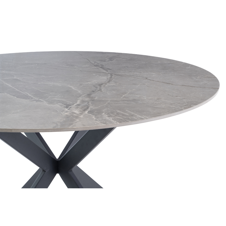 Riza Round Dining Table 1.2m Grey
