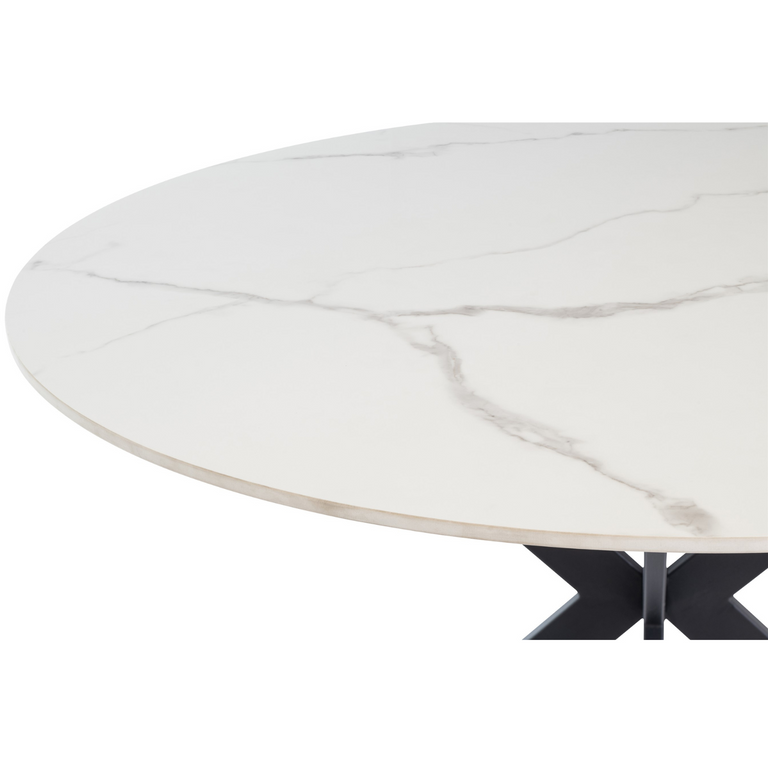 Riza Round Dining Table 1.2m White