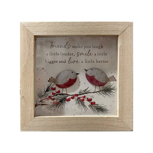 Robin Framed Christmas Wall Plaque