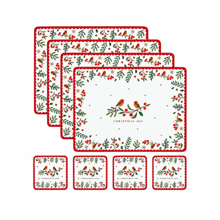 Robin Placemats and Coasters Set of 4