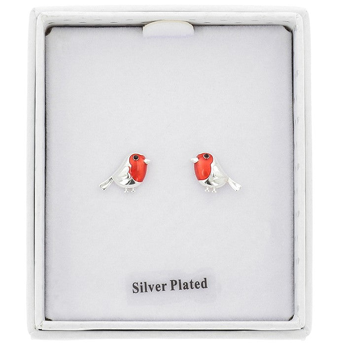 Robins Appear Dainty Silver Plated Earrings - Giftware & Jewellery Collection