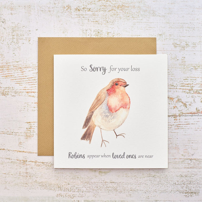 Robins Appear Sorry for Your Loss Card
