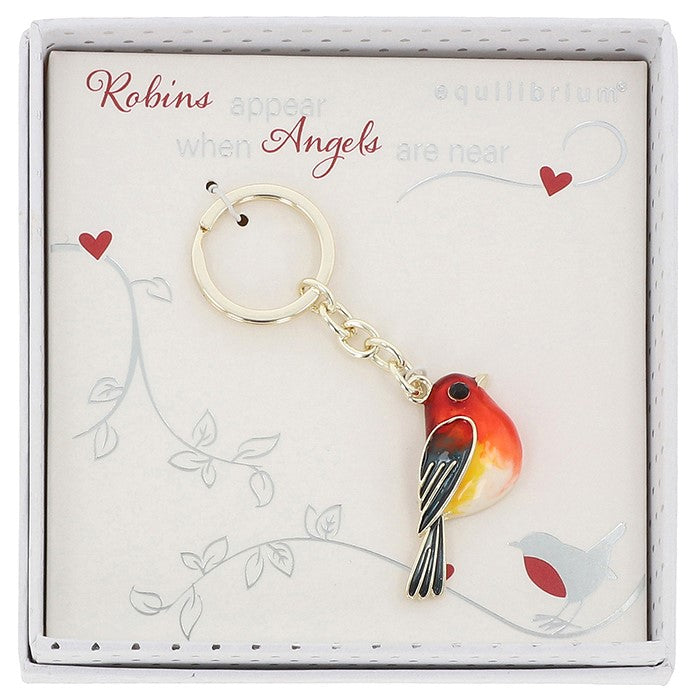 Robins Appear Vintage Style Keyring - Meaningful Giftware Collection