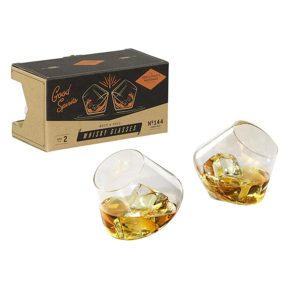 Innovative Rocking Whiskey Glasses in a set of 2