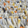 Brink & Campman Rocks Shaggy Rug Calendula close-up picture of the pile color palette