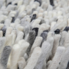 Brink & Campman Rocks Shaggy Rug Frost close-up view picture of the pile color palette