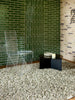 Brink & Campman Rocks Shaggy Rug Moss lifestyle picture in the living room