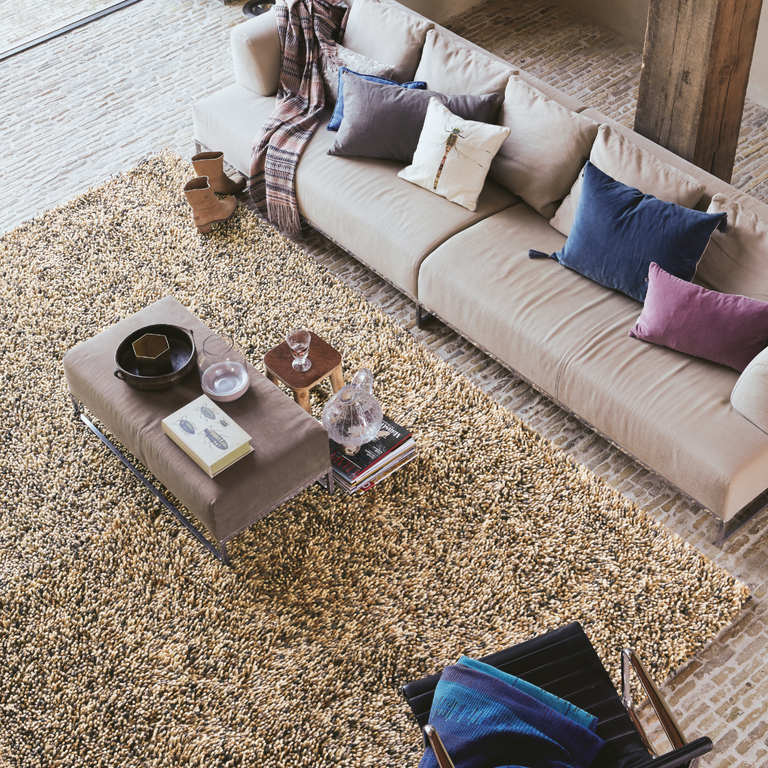 Brink & Campman Rocks Shaggy Rug Natural