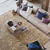 Brink & Campman Rocks Shaggy Rug Natural top-view lifestyle picture in the living room