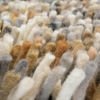 Brink & Campman Rocks Shaggy Rug Natural close-up picture of the pile coler palette