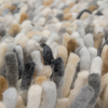 Brink & Campman Rocks Shaggy Rug Terrazzo close-up view picture of the pile color palette
