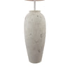 Roetta Floor Lamp White and Natural With Shade close view picture of the natural stone base