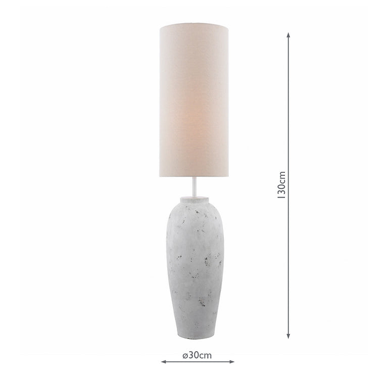 Roetta Floor Lamp Modern Lighting White & Natural – Free Standing Home Decor Lighting for Living Room & Bedroom