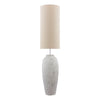 Roetta Floor Lamp White and Natural With Shade tall floor lamp in a neutral shades