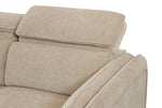 Roscoe Corner Sofa Bed LHF Oatmeal with adjustable headrests