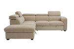 Roscoe Corner Sofa Bed LHF Oatmeal front view picture