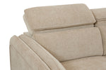 Roscoe Corner Sofa Bed RHF Oatmeal with adjustable headrests