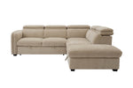 Roscoe Corner Sofa Bed RHF Oatmeal front view picture