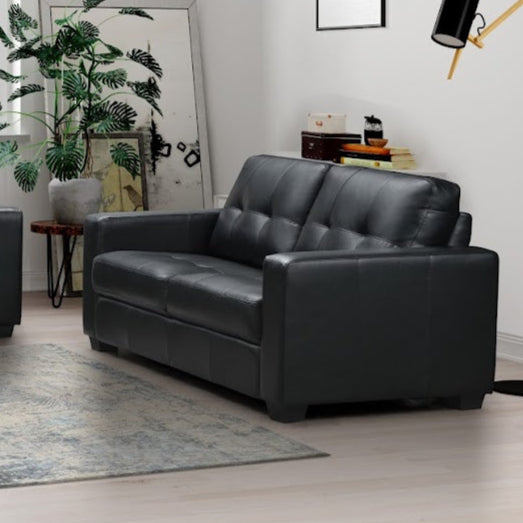 Rose 3 Seater Sofa Black Living style close side view photo