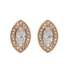 Tipperary Crystal Rose Gold Marquise Cut Earrings with a crystal diamonds