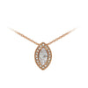 Tipperary Crystal Rose Gold Marquise Cut Pendant in rose gold finish