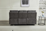 Rowan 3 Seater Sofa Recliner Grey life style photo from the back