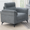 Roxy Armchair Grey Closi view side photo in the living room