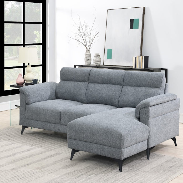 Roxy Corner Sofa Grey RHF